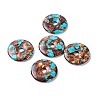 Assembled Natural Bronzite and Synthetic Turquoise Pendants G-K317-E02-1