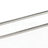 Tarnish Resistant 3.28 Feet 304 Stainless Steel Square Snake Chains X-CHS-L001-165-1.2mm-1