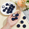  20Pcs Cloth with Aluminum Base Buttons BUTT-NB0001-77A-3