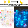 28Pcs 7 Colors Luminous Transparent Resin Pendants RESI-TA0002-08-9