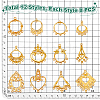 96Pcs 12 Styles Alloy Chandelier Component Links FIND-PH0026-57-5