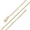 2mm Rack Plating Brass Curb Chain Necklaces for Women Men MAK-L044-24G-4