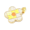 Brass Enamel Pendants KK-B114-15G-01-2