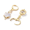 Rack Plating Golden Brass Dangle Leverback Earrings EJEW-A030-02E-G-2