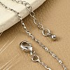 Brass Link Chain Bracelets for Women BJEW-G735-06P-3