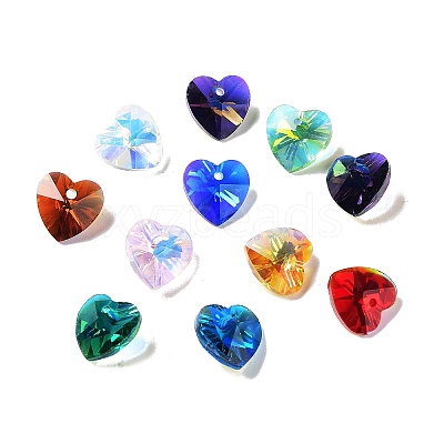 Electroplate Glass Charms GGLA-Z002-02L-1