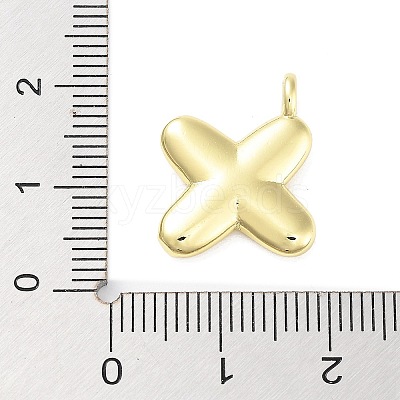 Rack Plating Brass Balloon Letter Pendants KK-C050-01G-X-1