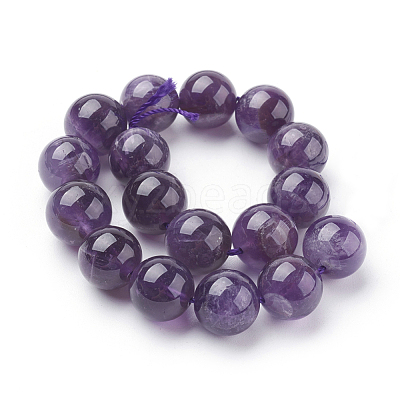 Natural Amethyst Beads Strands X-G-G099-10mm-1-1