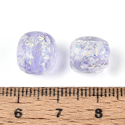 Handmade Foil Lampwork Beads Strands FOIL-T008-01C-1