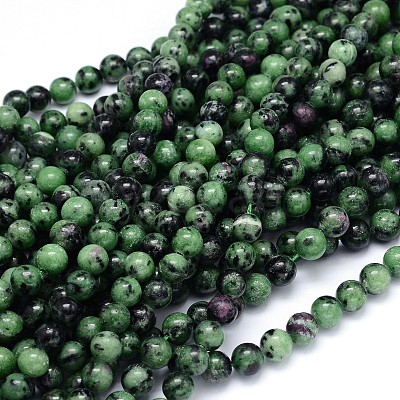 Round Natural Ruby in Zoisite Bead Strands G-F222-11-8mm-1