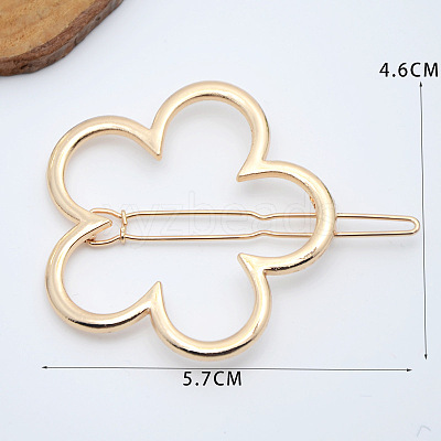 Alloy Geometric Hair Barrettes OHAR-PW0001-216-09-1
