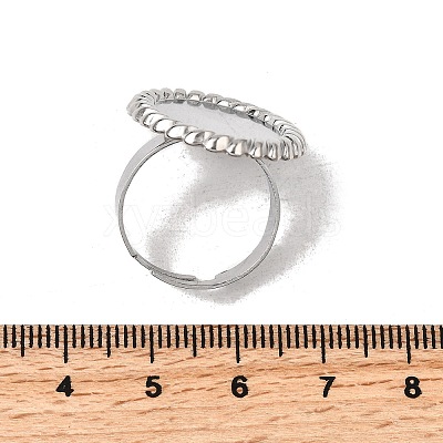 304 Stainless Steel Cuff Ring Components STAS-P403-06P-1