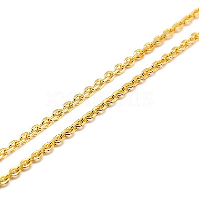 Fashionable 304 Stainless Steel Cable Chain Necklace Making X-STAS-A028-N081G-1