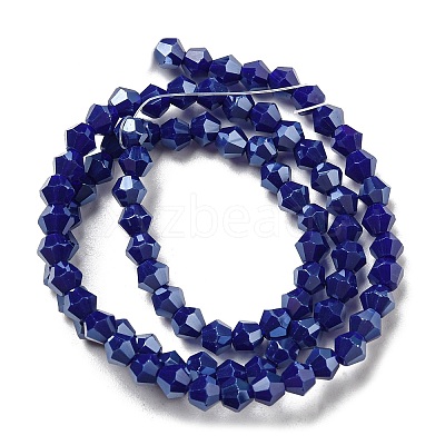 Opaque Solid Color Electroplate Glass Beads Strands LS-GLAA-F029-P4mm-C10-1