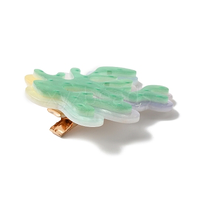 Ocean Theme Coral Acrylic Alligator Hair Clips OHAR-A009-01A-1