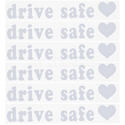 Laser PVC Drive Safe Self Adhesive Car Stickers STIC-WH0013-09A-1