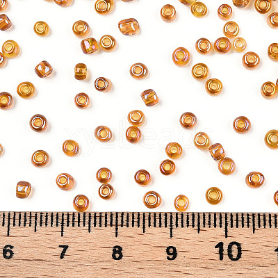 Transparent Colours Rainbow Round Glass Seed Beads X-SEED-A007-3mm-162C-1