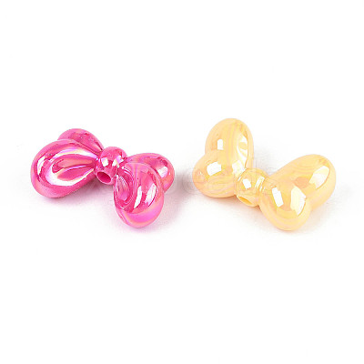 UV Plating Opaque Acrylic Beads X-OACR-N143-05-1