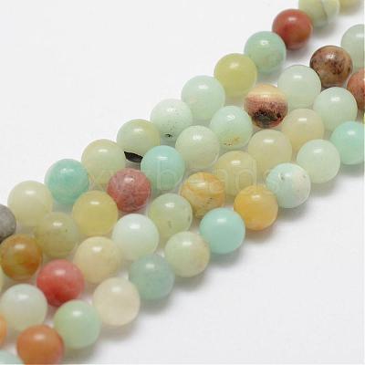 Natural Flower Amazonite Beads Strands G-F415-4mm-1