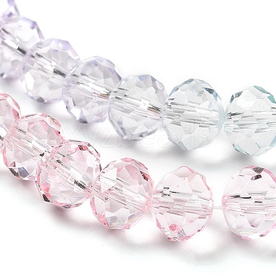 Transparent Painted Glass Beads Strands DGLA-A034-T8mm-A23-1