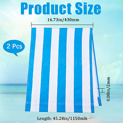 2Pcs Stripe Pattern Canvas Cloth Chair Replacement FIND-GF0007-72C-1