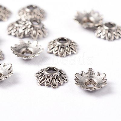 Tibetan Style Flower Bead Caps X-LFH10352Y-1