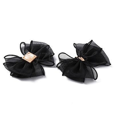 Polyester Tulle Bowknot Shoe Decorations FIND-WH0002-44A-1