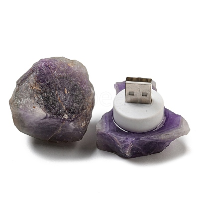 Nuggets Natural Amethyst USB Night Light G-Q170-02H-1