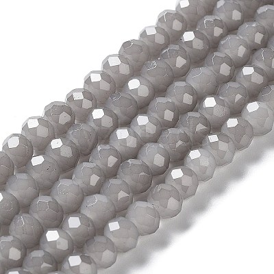 Baking Paint Imitation Jade Glass Bead Strands DGLA-A034-J6MM-A43-1