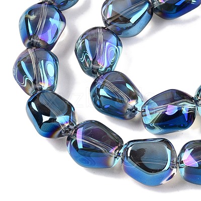 Electroplate Glass Beads Strands EGLA-T021-08I-1