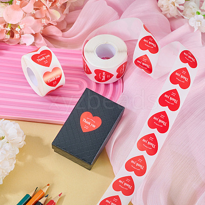 2Roll Heart with Thank You Roll Stickers DIY-TA0013-58C-1