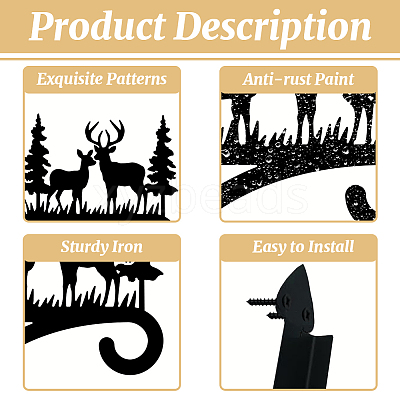 Iron Hanging Plant Hanger Bracket HJEW-WH0095-036-1