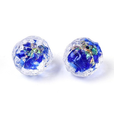 Handmade Foil Glass Beads FOIL-N029-10B-1