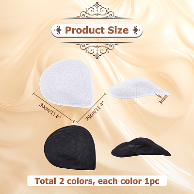 2Pcs 2 Colors Cloth Fascinator Hat Base for Millinery AJEW-HS0001-05-1