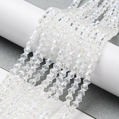 Transparent Electroplate Glass Beads Strands EGLA-A039-T3mm-A13-1