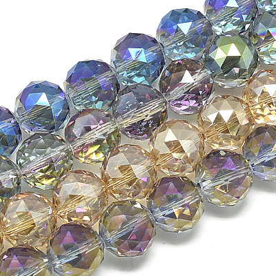 Electroplate Glass Beads Strands EGLA-S166-18mm-M-1