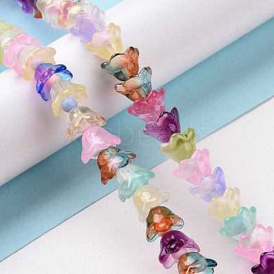 Transparent Glass Beads Strands LAMP-H061-01A-02-1