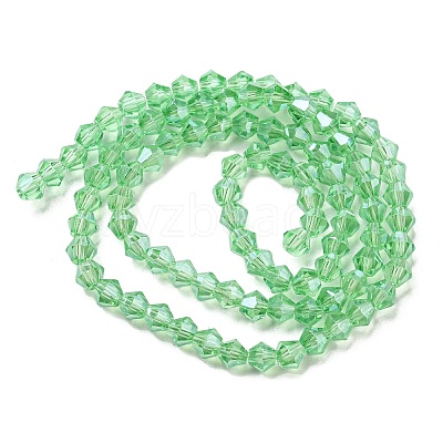 Transparent Electroplate Glass Beads Strands LS-EGLA-A039-T4mm-A24-1