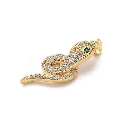 Brass Micro Pave Cubic Zirconia Pendants KK-C108-01H-G-1