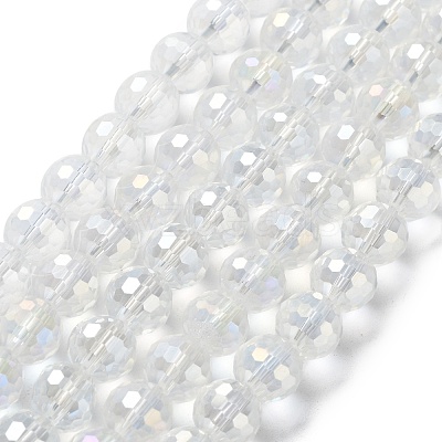 Electroplate Glass Bead Strands EGLA-R040-10mm-15-1