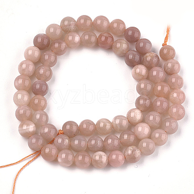 Natural Sunstone Beads Strands X-G-S333-6mm-019-1