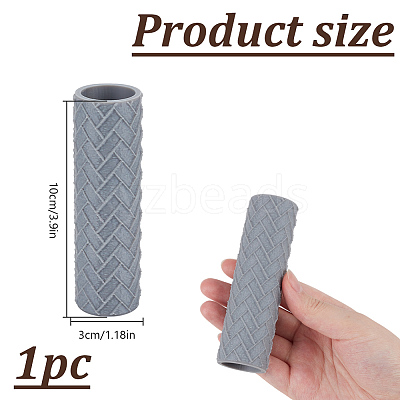 Plastic Handle Clay Texture Roller DIY-WH0699-88A-1