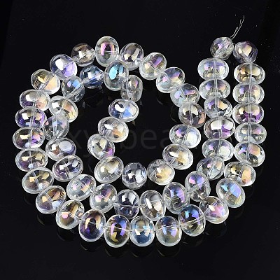Electroplate Glass Beads Strand X-EGLA-S188-22-B03-1