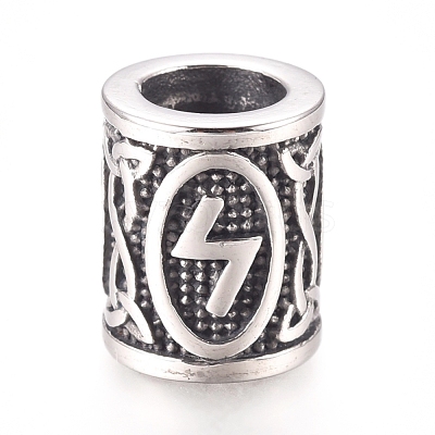 304 Stainless Steel European Beads OPDL-G010-07AS-05B-1