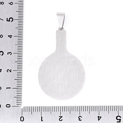 Printed 201 Stainless Steel Pendants STAS-T066-86M-1