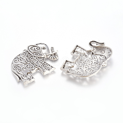 Tibetan Style Alloy Big Pendants TIBEP-29-AS-LF-1