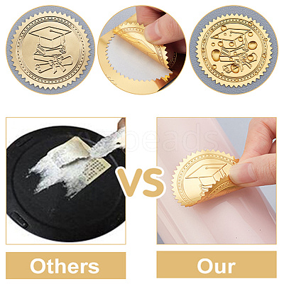 Self Adhesive Gold Foil Embossed Stickers DIY-WH0211-288-1