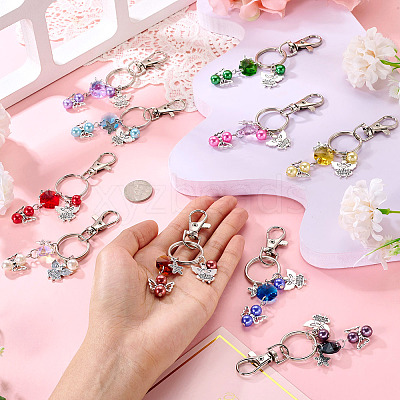 10Pcs Angel Alloy Keychains KEYC-TAC00046-1