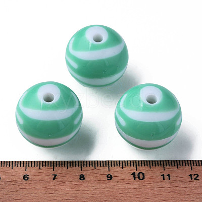 Opaque Striped Acrylic Beads MACR-S373-27C-11-1