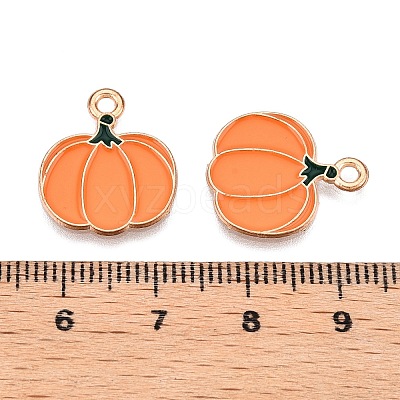 Thanksgiving Day Theme Alloy Enamel Pendants X-ENAM-T020-35N-1